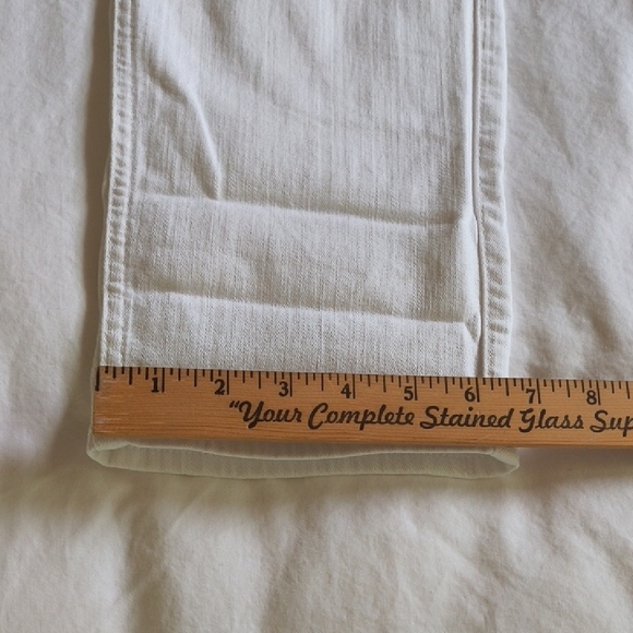Jen7 Women's White Straight Crop & Roll Jeans, Size 10 - Picture 10 of 10